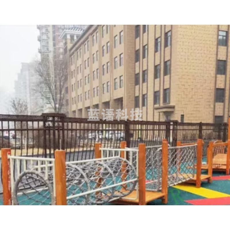 也驴户外 户外实木拓展体能训练玩具 木制爬网荡桥/米 健身器材套装