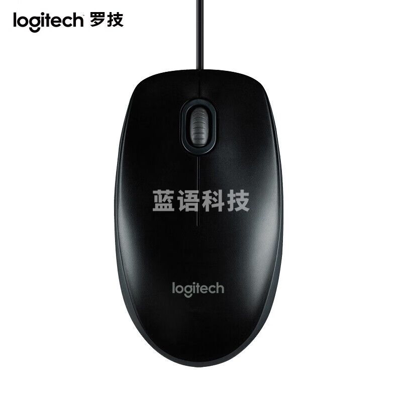 罗技（Logitech） B100 办公家用鼠标笔记本台式机电脑鼠标 黑色（商用版）
