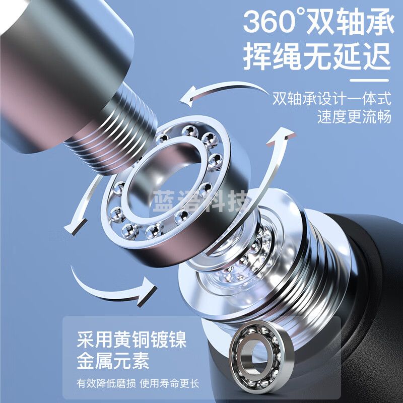 李宁（LI-NING）跳绳成人钢丝竞速体能训练专用儿童小学生中考减跳神专业肥健身绳