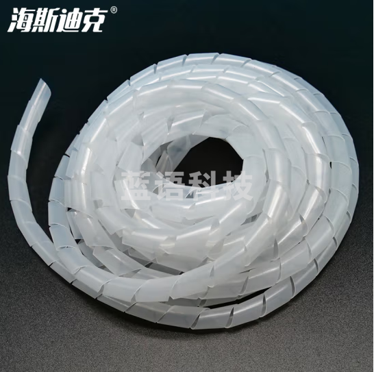 海斯迪克 HKW-303 缠绕管 电线线束保护带 绕线管 PE塑料保护套 包线管绕线套管 6MM（白色）15米 20根