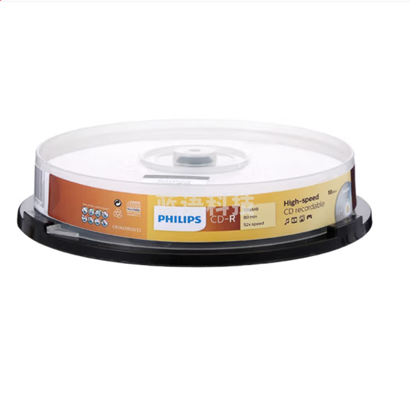 飞利浦（PHILIPS）CD-R光盘/刻录盘 52速700M 桶装10片