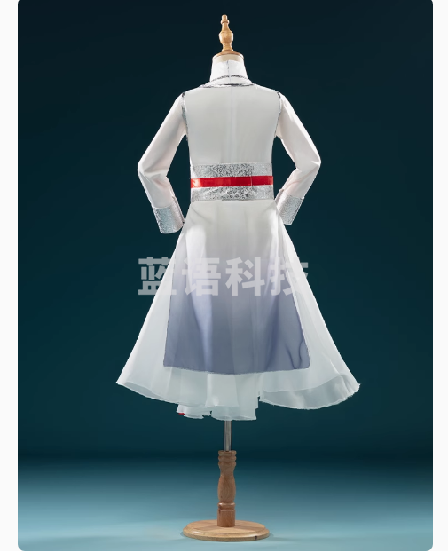 壮志儿童少年行舞蹈演出服装少年志象王行古风武术国学中国风汉服 衣服+鞋套+头冠+纸质书简 120/130/140/150/160/170/180/190/200码数