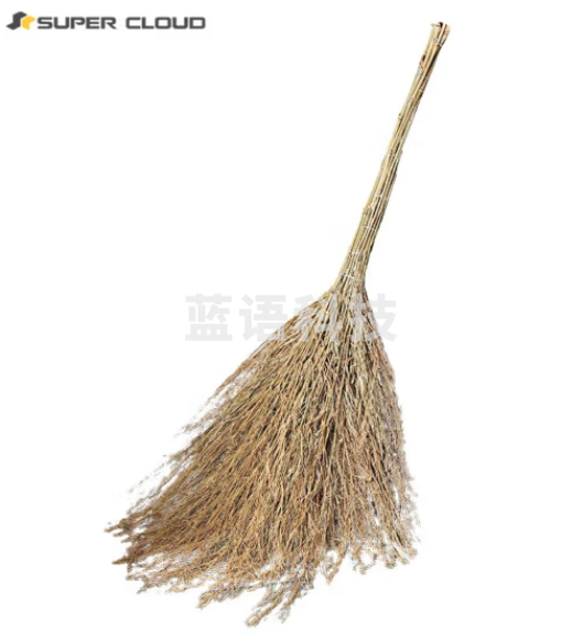 舒蔻(Supercloud)大扫把竹环卫马路物业柏油道路地面清扫清洁大号笤帚扫帚 竹枝连体3.8斤款 1把