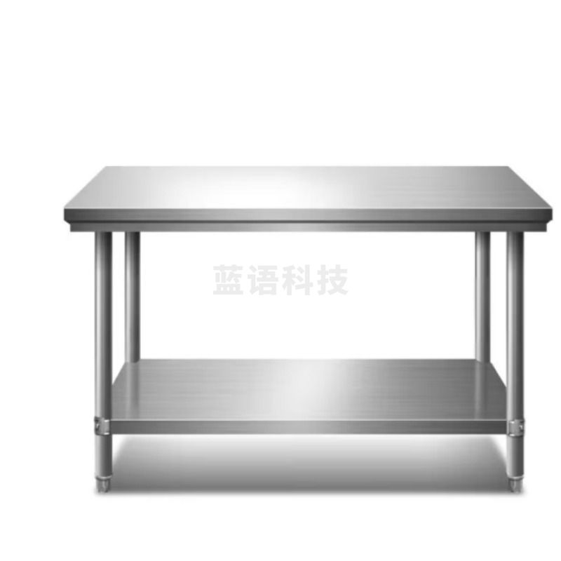 德仕通 不锈钢超净工作台双层 厨房操作台置物架加厚二层 长60宽40高80