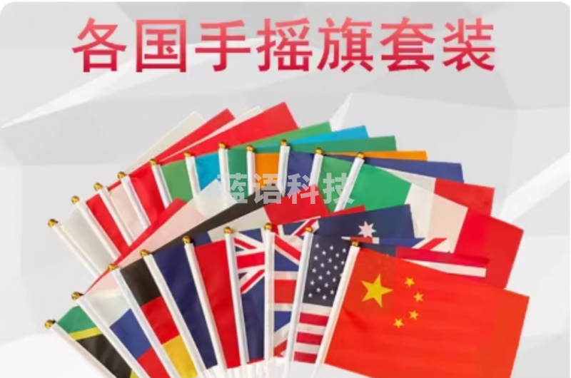 各国手摇旗小旗子 8号 14*21CM (50起订)
