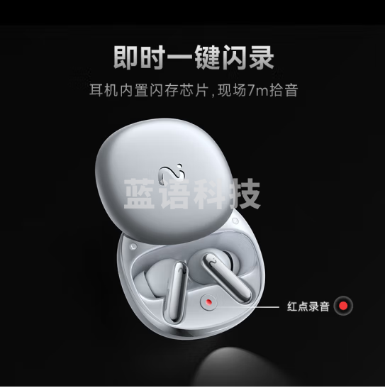 科大讯飞【旗舰新款】录音降噪会议耳机Pro2幻影银 一键闪录 AI会议助理 同传翻译 主动降噪 苹果华为通用