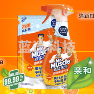 威猛先生 油污净厨房重油污清洁剂 1瓶 +1袋补充装.