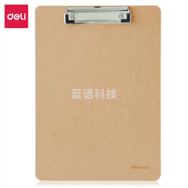 得力（deli）A 4木质感金属便携强力夹书写板夹/写字垫板试卷资料收纳夹 棕色9226 10个