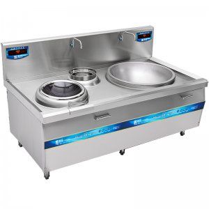 圣托（Shentop） STC-G2100 酒店饭店凹面电磁炉 大锅灶 食堂双头电磁炉灶 小炒加大炒组合灶