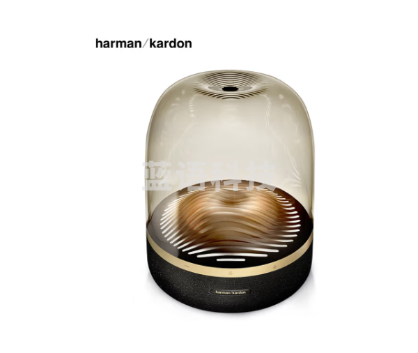 哈曼卡顿 音乐琉璃三代 桌面电脑蓝牙音箱 360°环绕立体声 波纹环境照明 Aura Studio3代 黑金限量版
