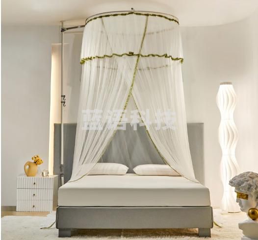 维美诗蚊帐1.2x2米家用免安装天地杆可升降伸缩儿童2025新款落地1.8x2.0 果绿色 200cm*120cm*300cm