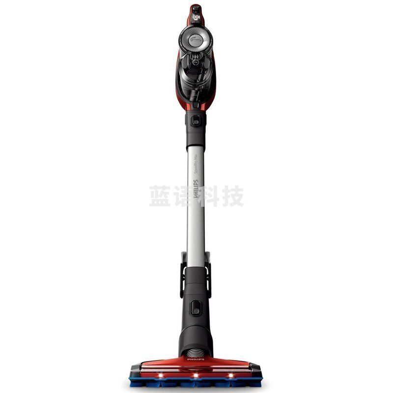 飞利浦FC6823/81 家用手持无线充电立式车用二合一吸尘机大容量0.6尘桶 电光红