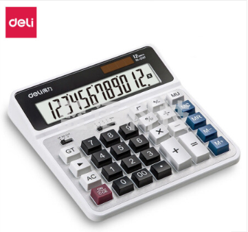 得力2137桌面计算器(银色)(台)