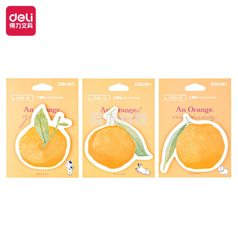 得力21576记事贴(混)(袋)