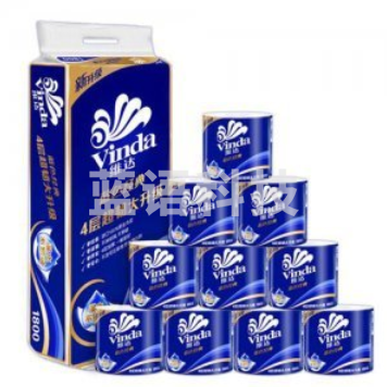 维达 V4028 蓝色经典 卷纸卫生纸 4层180g*10卷/提