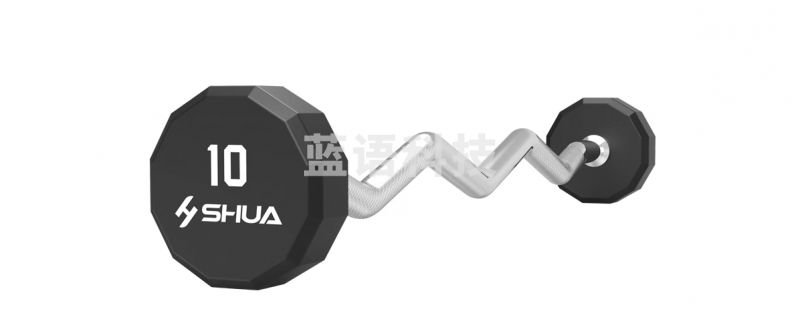 舒华(SHUA)健身房力量训练器械专业健身器材可团购 SH-Q611-10KG杠铃小曲杆