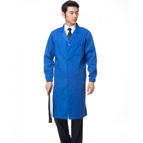 蓝大褂工作服 男女士实验室大褂子长款搬货搬运工衣服 耐磨长大褂 宝蓝色