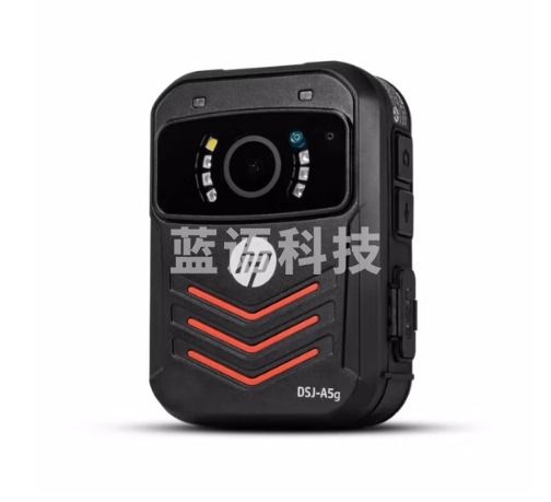 惠普HP DSJ-A5g 执法记录仪1296P高清红外夜视小巧随身现场记录仪GPS 黑色 128G