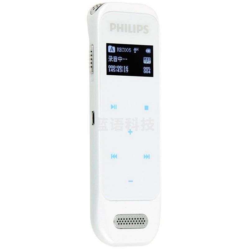 飞利浦（PHILIPS）VTR6600 8GB 学习记录 高清触摸微型数字降噪录音笔 白色