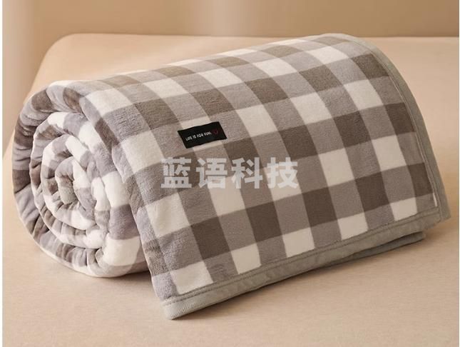 名创优品（MINISO）毛毯夏季薄被毯子 空调被子毛巾被  灰大格 A类牛奶绒150x200cm