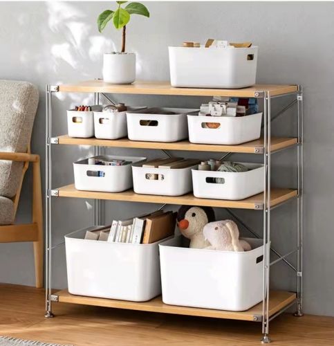 懒角落 收纳盒 (44.5*30.5*25CM)收纳盒收纳筐办公桌收纳 无盖