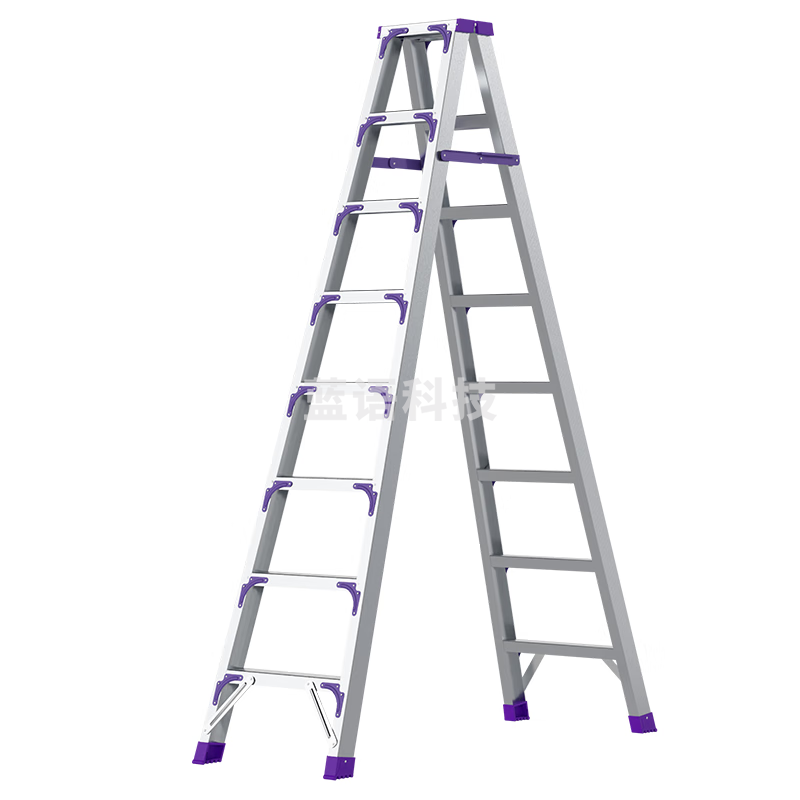创硕梯子家用工程梯铝合金楼梯人字梯仓库理货梯  八步梯加强加固款