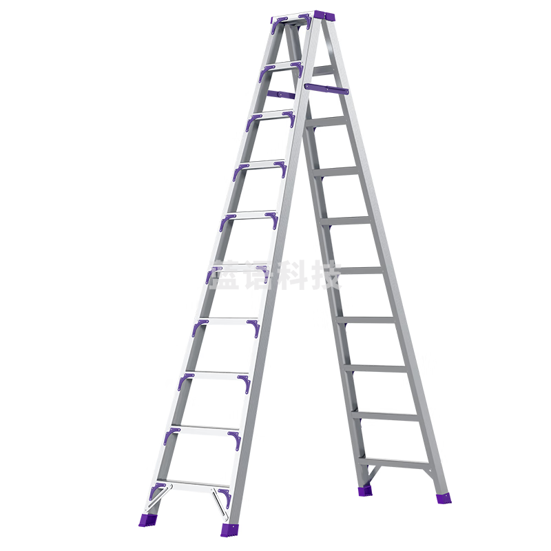 创硕梯子家用工程梯铝合金楼梯人字梯仓库理货梯  十步梯加强加固款