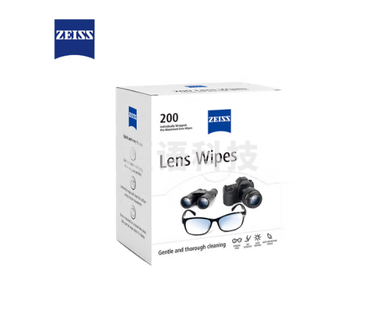 蔡司(ZEISS)镜头镜片清洁湿巾 擦镜纸 擦眼镜墨镜 擦相机 除菌湿巾 200片装