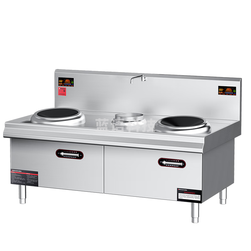 德玛仕（DEMASHI）大锅灶 商用 食堂厨房大功率电磁小炒炉电磁灶电灶台MC-SXC12C-01双头单尾小炒【12kW】