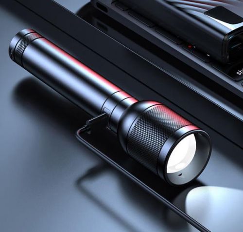 飞利浦(PHILIPS)手电筒强光远射 超长续航超亮变焦白激光充电便携应急灯SFL8168