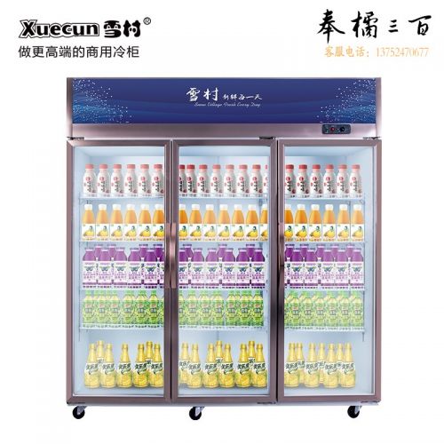 雪村 LC-1500 展示柜 冷藏柜 立式冰柜1.5米三开门展示柜冷藏