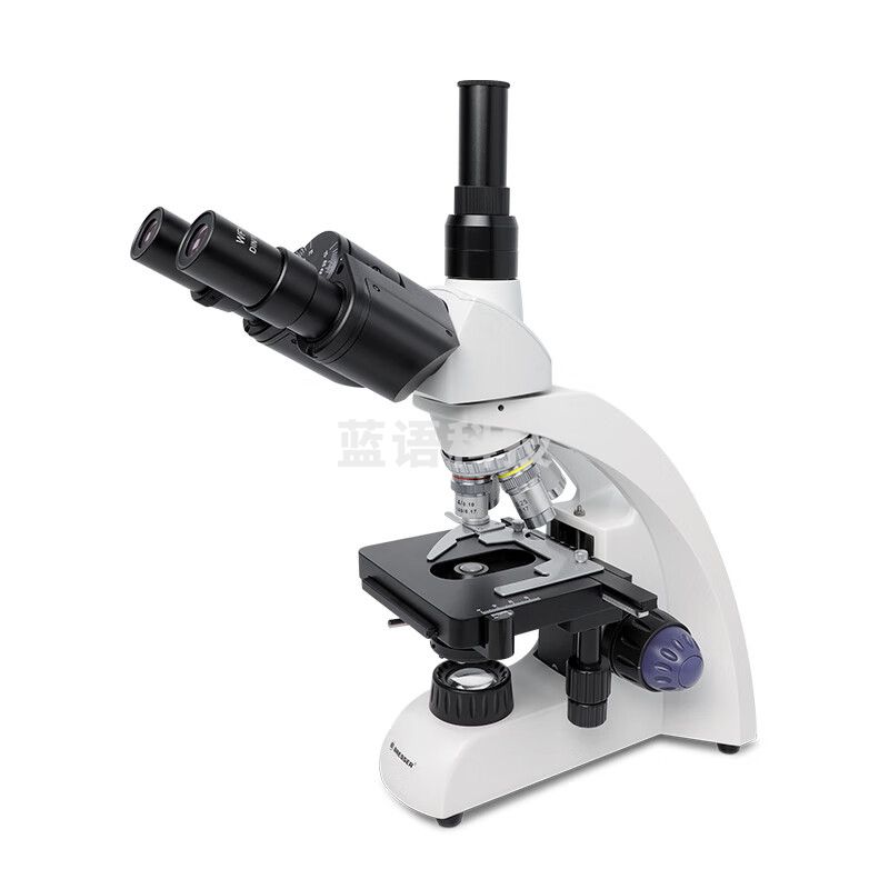 宝视德（bresser）专业生物光学显微镜高倍1600倍医药美容螨虫检测看鱼病细菌三目 54-03003