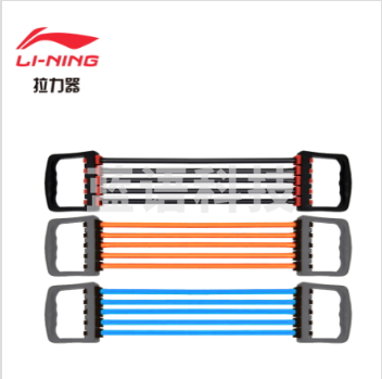 李宁LJSP393 拉力器可调节扩胸器弹力绳健身器材家用耐磨男多功能女士臂力器拉力绳