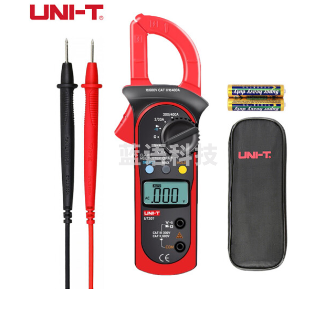 优利德（UNI-T）UT201 钳形表万用表 数字交流钳型表 钳形万用表 自动量程电流表 万能表电工多用表