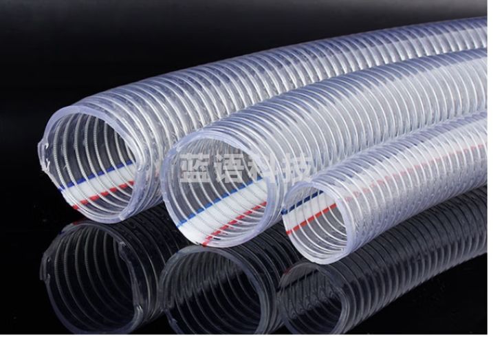 冰禹 PVC钢丝软管 透明水管耐油负压抗冻油管螺旋增强真空管 内径*厚50*3mm(50米) BYyn-718