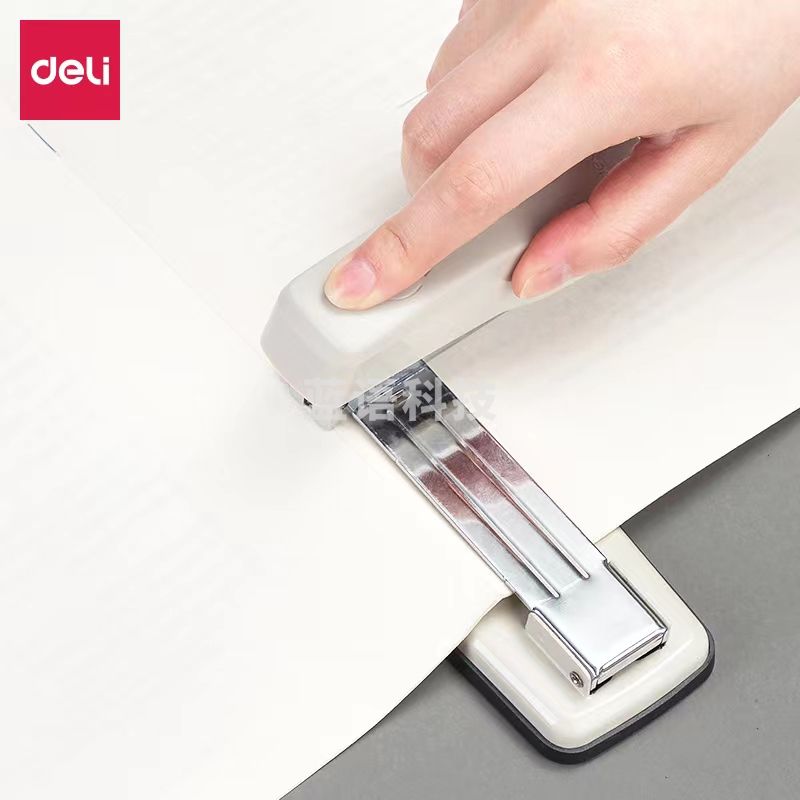 得力0414S订书机(灰)(一台订书机/盒)