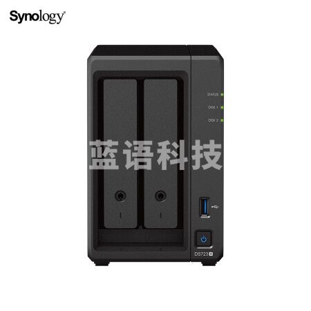 群晖（Synology）DS723+ 双核2盘位NAS 网络存储 标配+6T酷狼*1