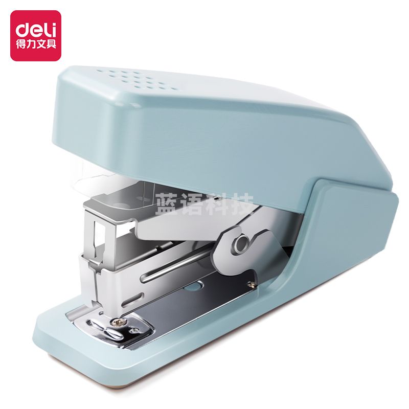 得力(deli) 0460F 因为遇见你省力订书机(蓝)(订书机/盒)