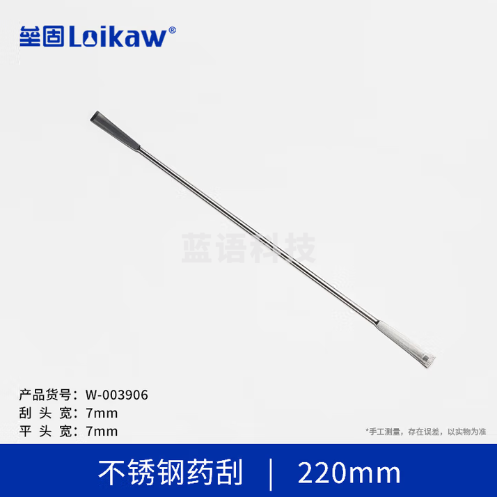 垒固 不锈钢药刮微量药勺药匙 实验室刮刀微量小铲 药刮22cm 40个