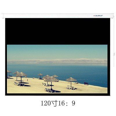 红叶/Redleaf 120英寸 电动投影幕布16:9白塑幕 含安装