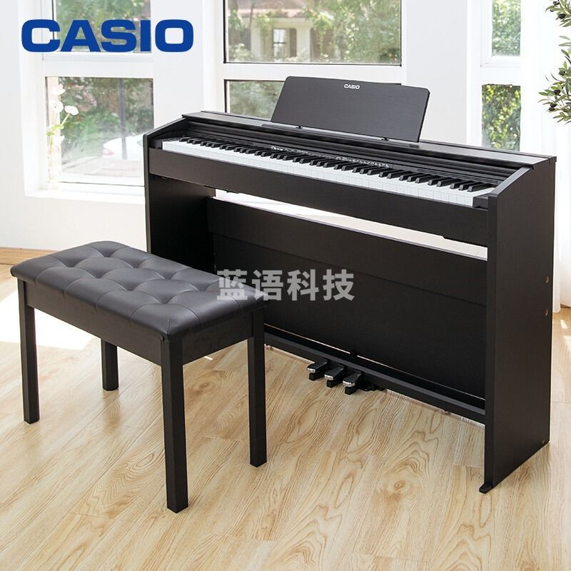 卡西欧（CASIO）电钢琴 PX-870BK立式成年人儿童88键重锤智能APP互动分享+琴凳