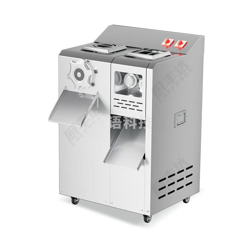 厨丰达 绞肉机切肉机商用电动灌肠机大型绞切两用机多功能碎肉机切丝机 纯铜双电机单边拆卸2.2kw CFD-SD22