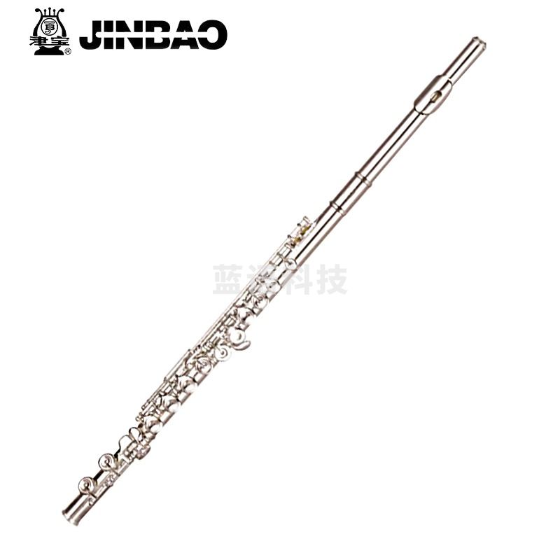 津宝 JBFL-7238S考级演奏法国按键C调白铜镀银16孔长笛乐器