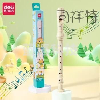 得力（deli）8孔德式竖笛 C调 教学推荐 附姓名贴 YW503G_8白色