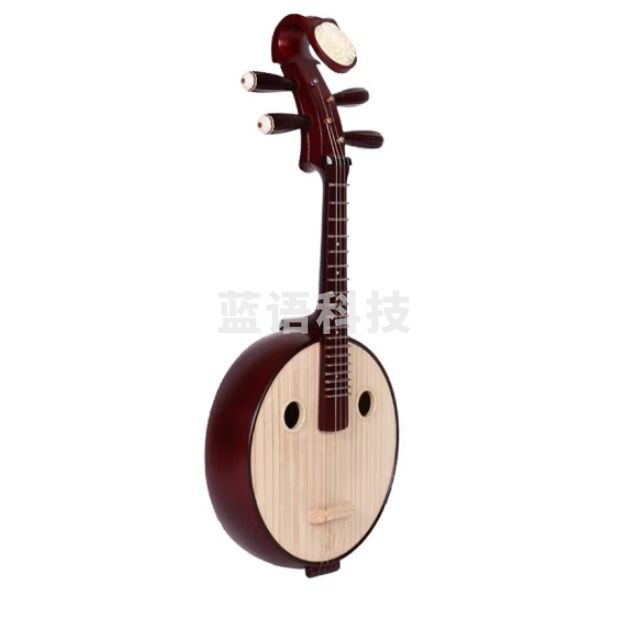 星海8570 小阮民族乐器 酒红色花开富贵琴头 硬木小阮