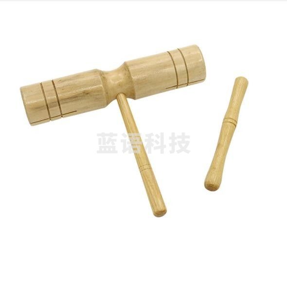 奥尔夫打击乐器木质双响筒 配敲棒一根