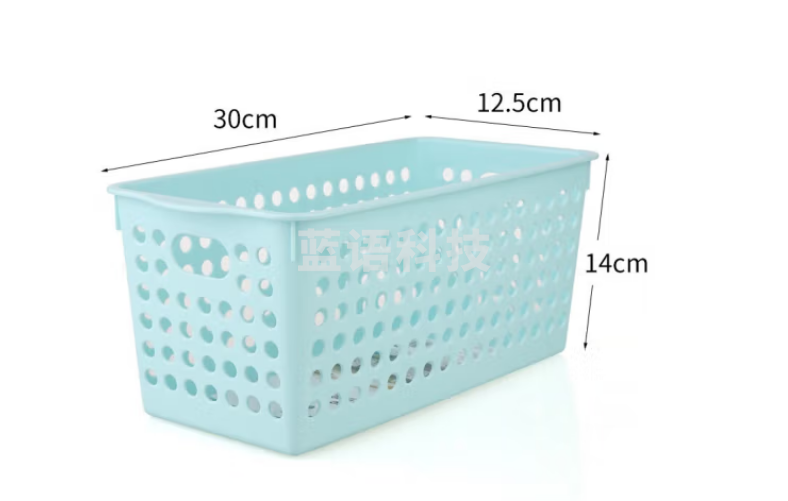 茶花圆点收纳筐 储物篮 30.3*14*12.4cm S 4个装 颜色随机