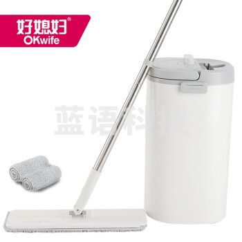 好媳妇AGW-4501A-1刮刮桶免手洗平板拖把共2块拖布