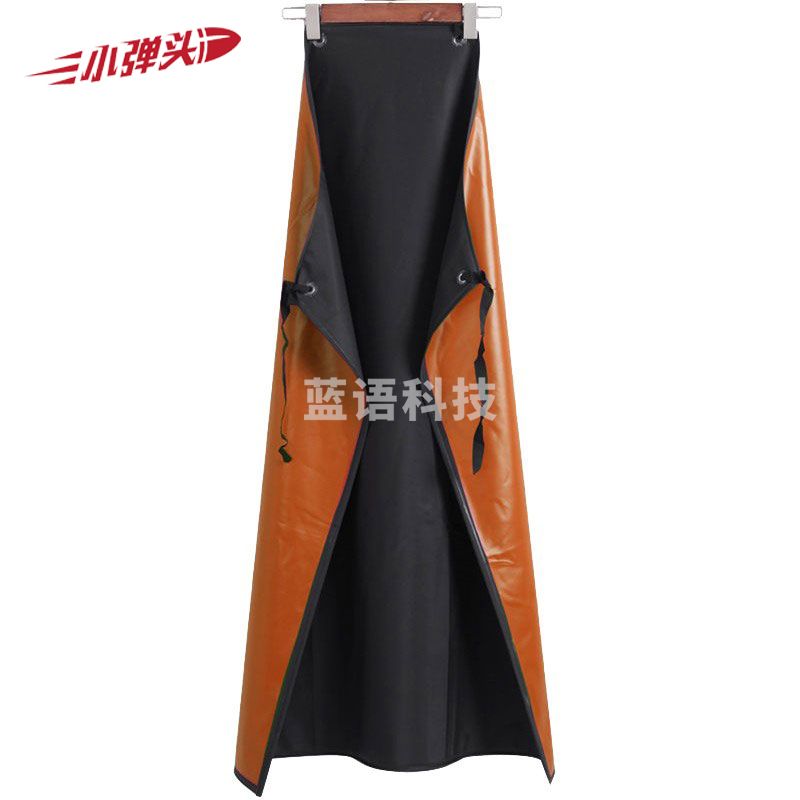 双层防水防油防污加大加厚 PVC无袖皮围裙围腰 黑红复合 均码