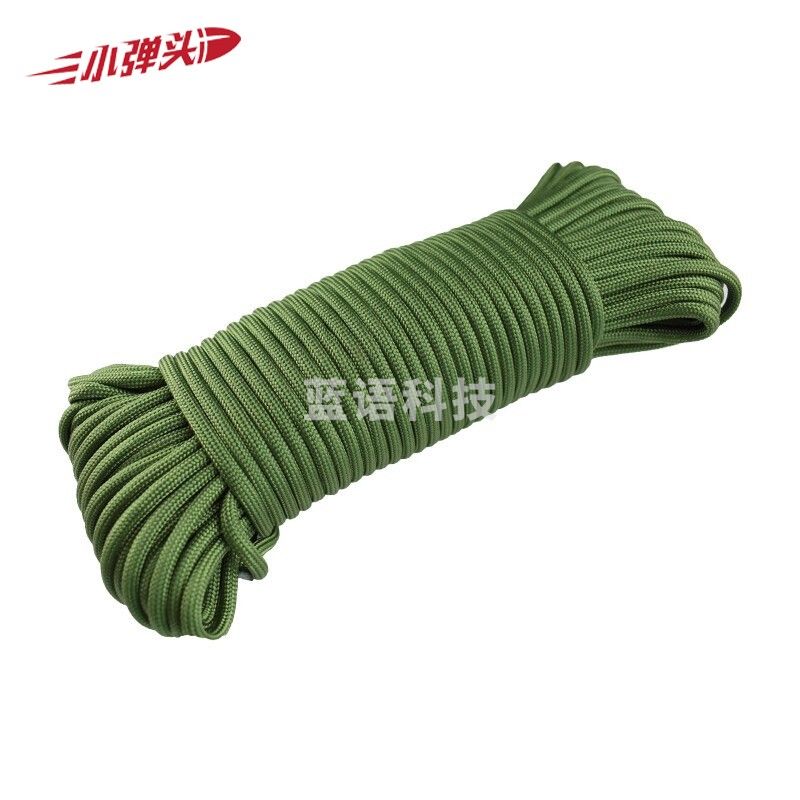 9芯伞绳户外救生绳降落伞绳 4mm帐篷绳 求生装备 军绿色 31米